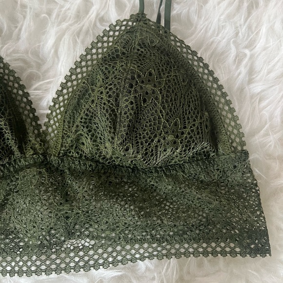 Green Lace Bralette / Bandeau size M - Picture 2 of 6